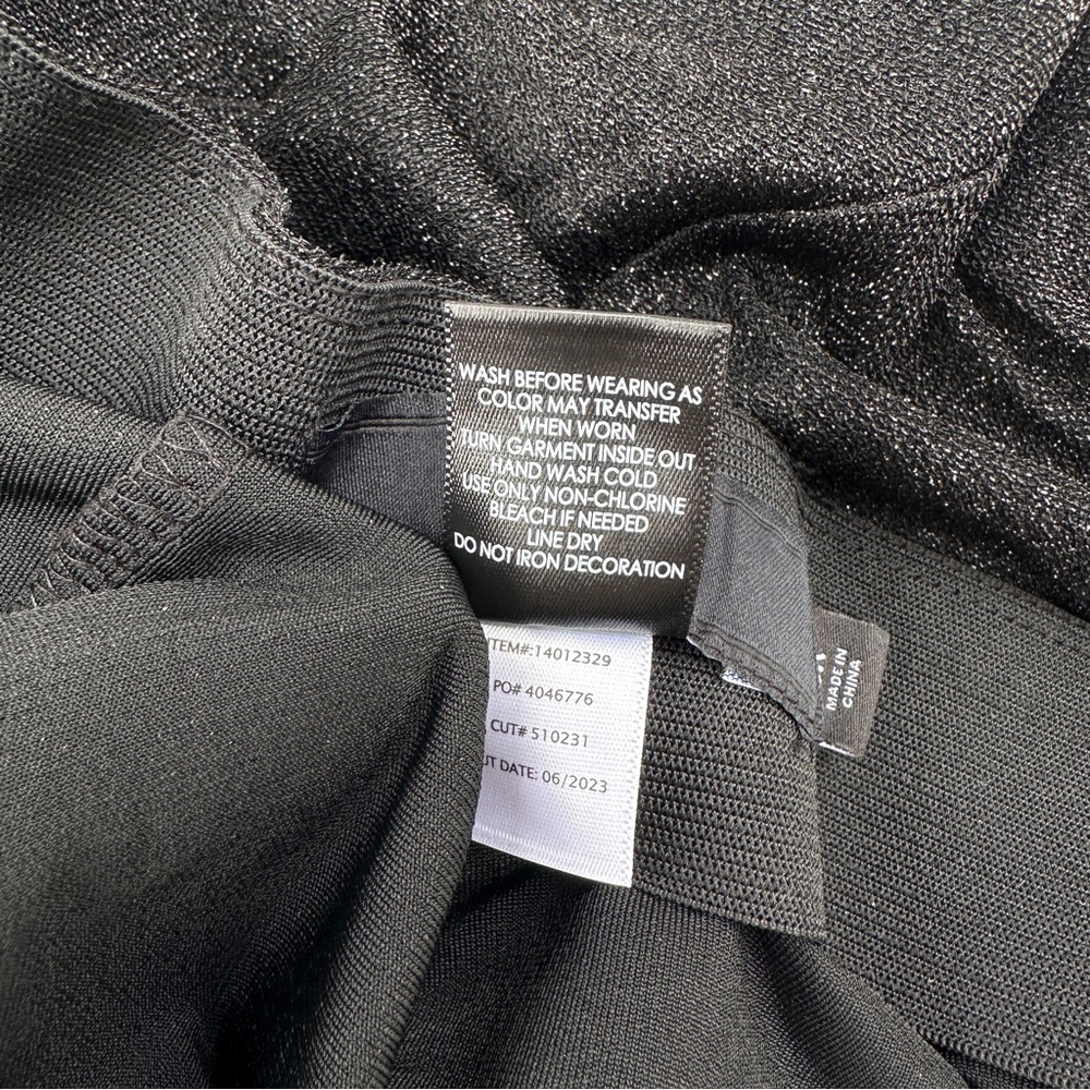 Torrid Pull On Flare Stretch Lurex Black Metallic Pants Size 3X - Picture 4 of 6